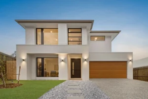 A modern house.