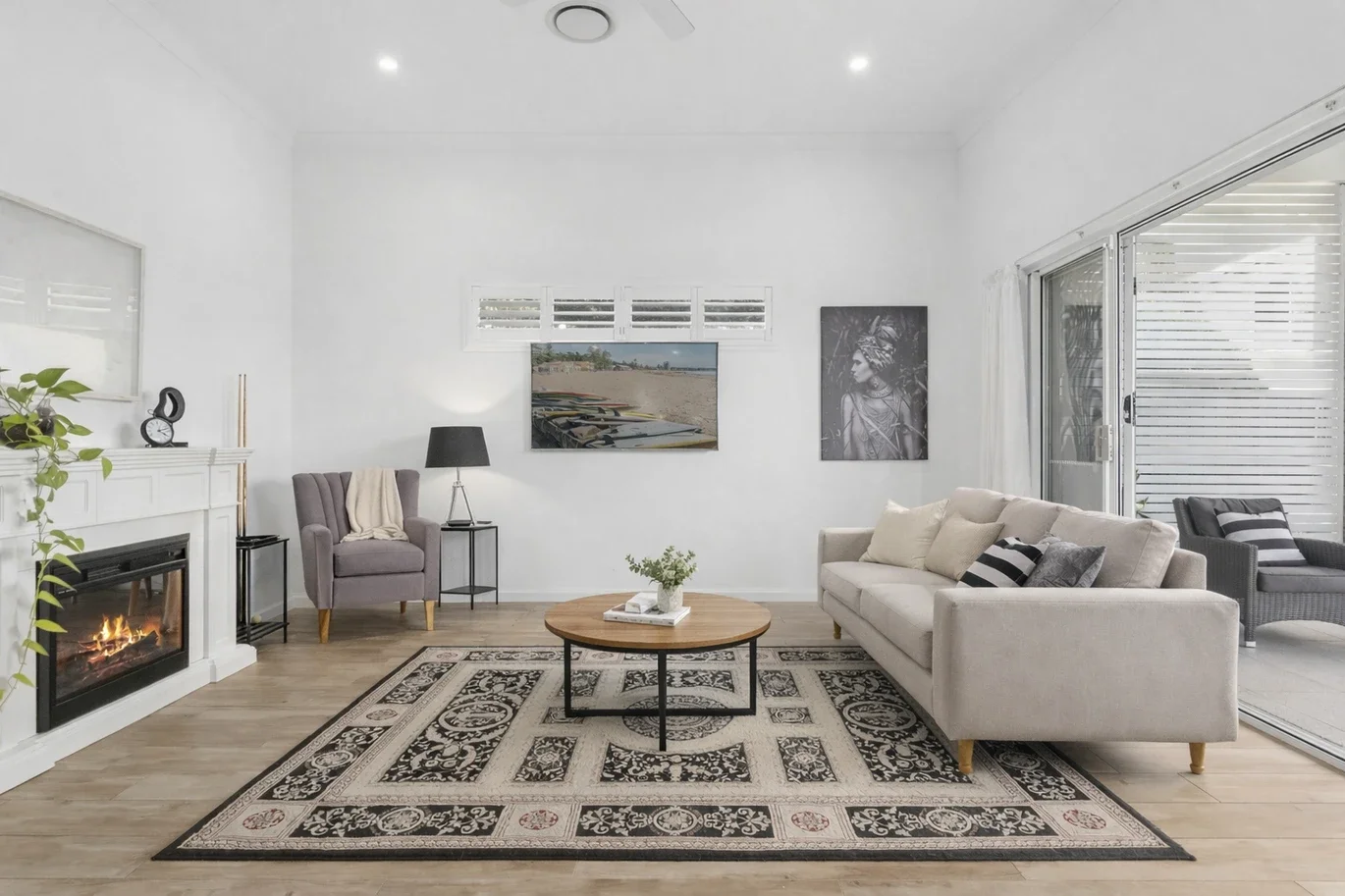 A living room.